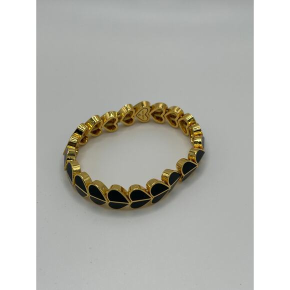 Kate Spade Heritage Spade Enamel Heart Stretch Bracelet - Picture 4 of 8